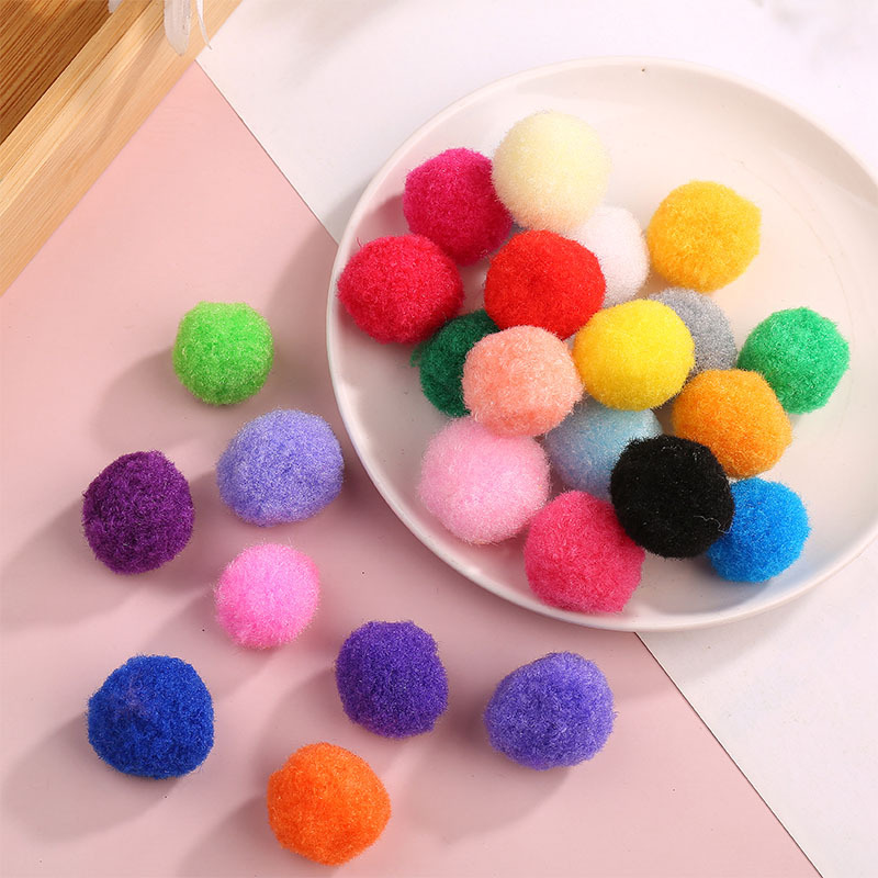 Colorful Propylene Wool Balls Children's Handmade DIY Christmas Hat Decoration Fuzzy Balls Garment Accessories Decorative Accessories Wholesale