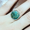 Adjustable ring, fashionable universal accessories, with gem