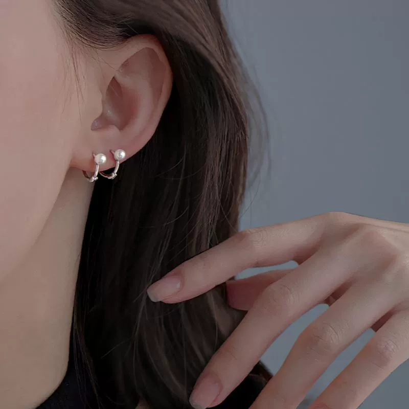 Серьги из жемчуга, серебро 925 проба, коллекция 2023