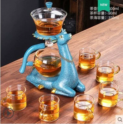 Glass Automatic Tea Set, Fully Automatic Teapot & Cups, Home & Office, Multi-Color Options