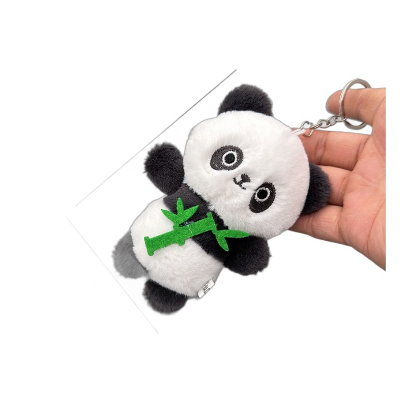 Red popularidad agarrar muñeca muñeca de peluche muñeca de bambú panda muñeca boutique colgante de llaver pequeño regalo al por mayor