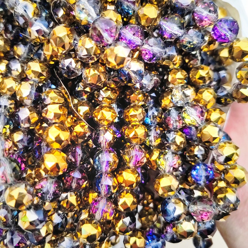 Mayorista 10mm cristal bola de flores galvanizado de alta temperatura abdiy bola de vidrio de colores pulseras collares pendientes accesorios de ropa