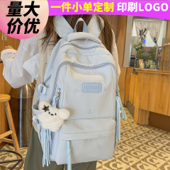 儿童书包小学生女生初中生高中大容量字母学校背包定制批发双肩包