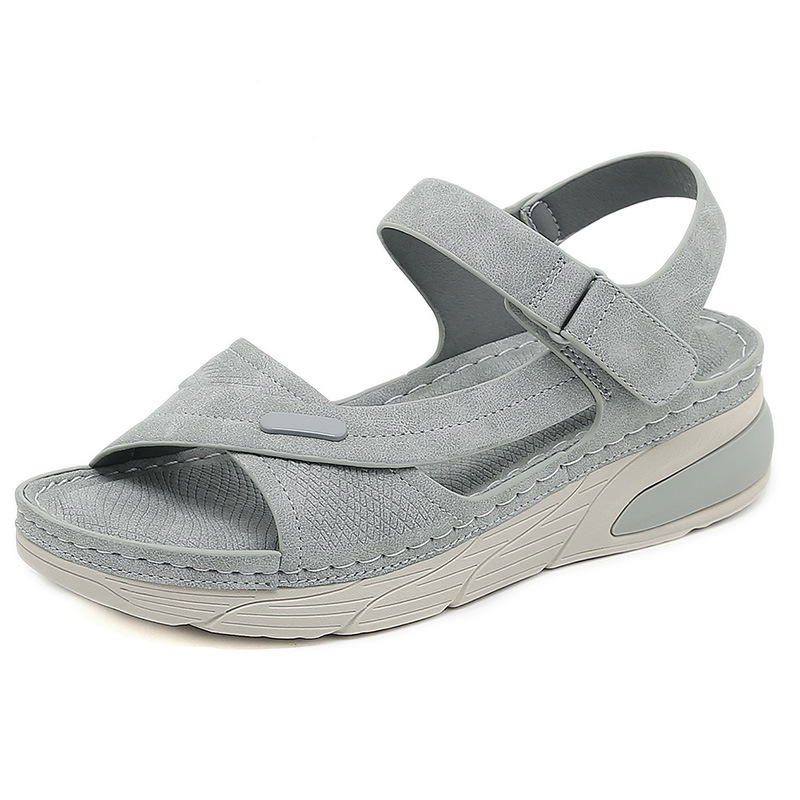 8275-1 Nuevas sandalias ligeras 2025MD deportivas casuales cómodas con suela gruesa Velcro costura zapatos de mujer de tamaño grande
