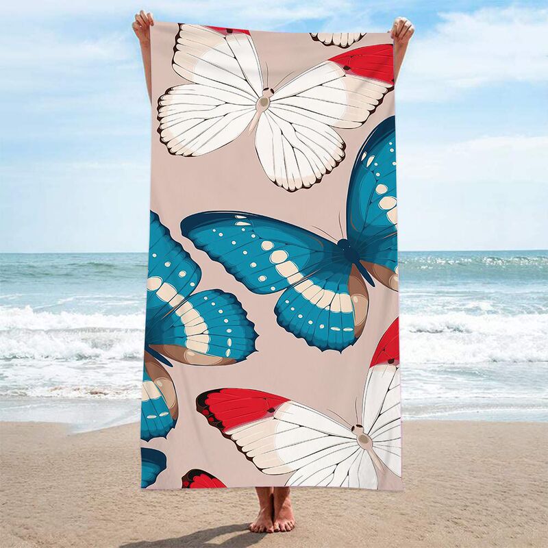 Fashion Microfiber Beach Towel Bath Towel Blanket Shawl Printed Super Absorbent Quick-drying Soft Cute Bath Towel