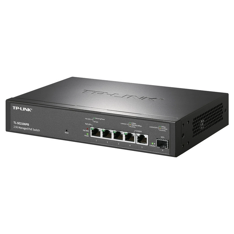 TP-LINK [TL-SE2106PB 5-портовый 2.5G - PoE++ питание коммутатор санкт-Гига SFP+ оптический порт]