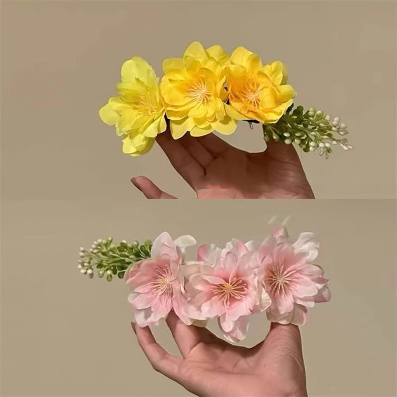 Pink Flower Hair Comb Spring and Summer Atmosphere Hair Comb Travel Hair Accessories New Chinese Side Hairpin Headwear Pink Flower Hair Comb Spring and Summer Atmosphere Hair Comb Travel Hair Accessories New Chinese Side Hairpin Headwear