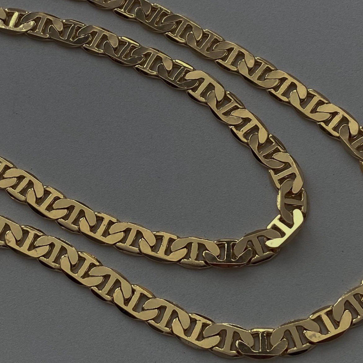 Copper Material Retro Solid Color Copper 18k Gold Plated Necklace