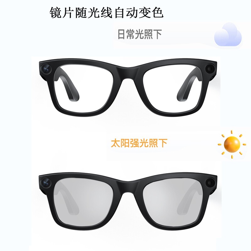 跨境智能眼镜800W像素AI拍摄拍照录像语音通话翻译眼镜带摄像头|undefined