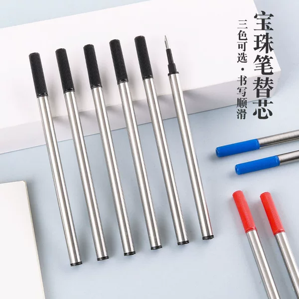 Ink Metal Ballpoint Pen Refill 0.5mm Water-Based Ballpoint Pen Refill Manufacturer Black Blue Gel Pen Refill