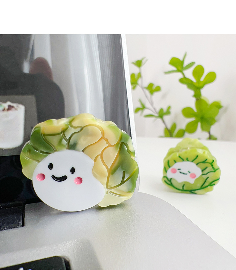 Daily Occasion Acetic acid sheets Material Women's Sweet Cartoon Vegetable Acetic Acid Sheets Hair Claws
