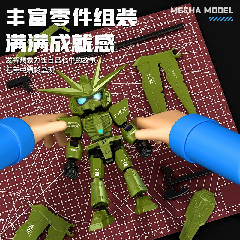 Конструктор-робот с подвижной минифигурой, интерактивная 3D игрушка, сборная модель, бренд