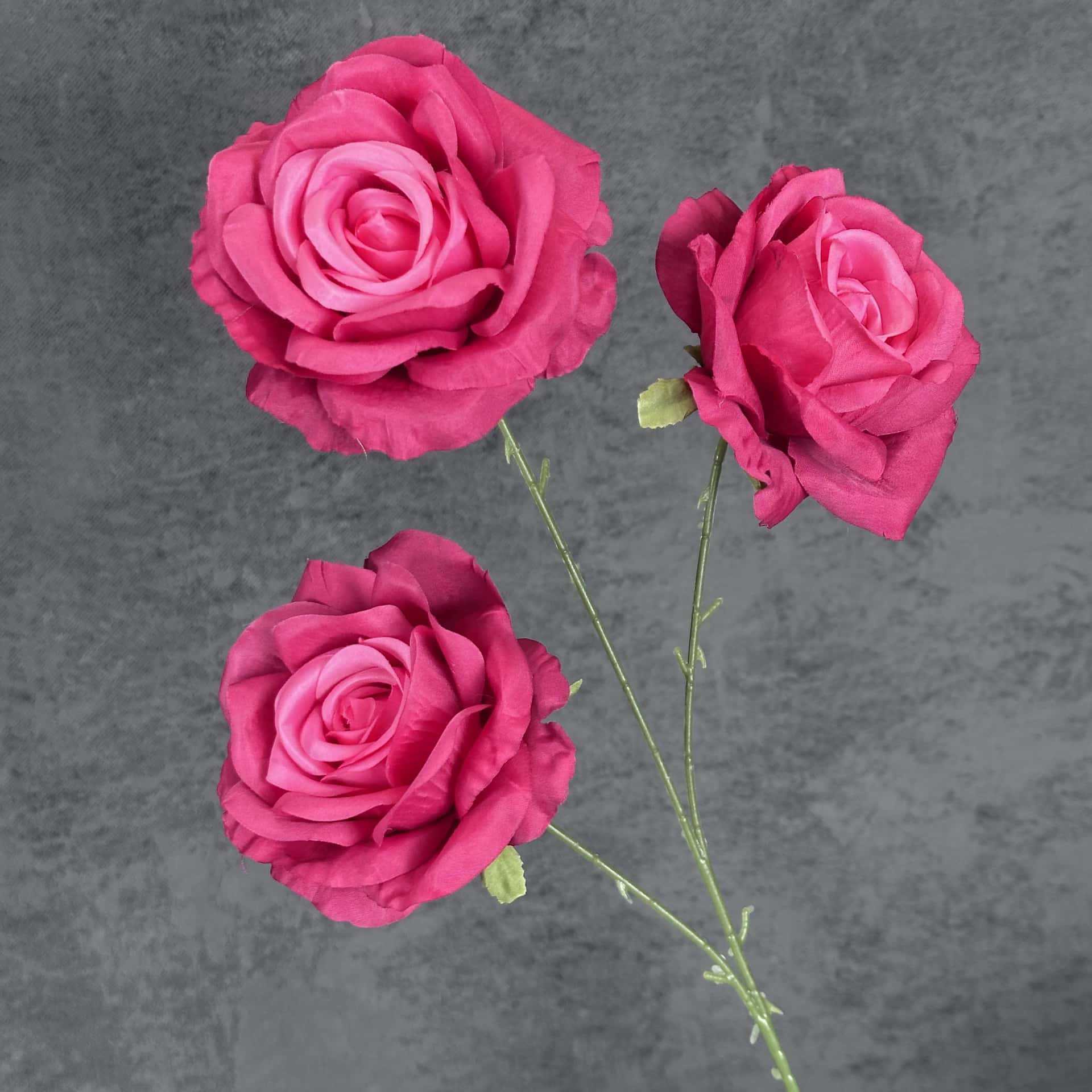 Flor artificial 3 rosas decoración de la escena de la boda decoración del hogar flor de seda hecha a mano decoración de flores falsas transfronterizas al por mayor image 15