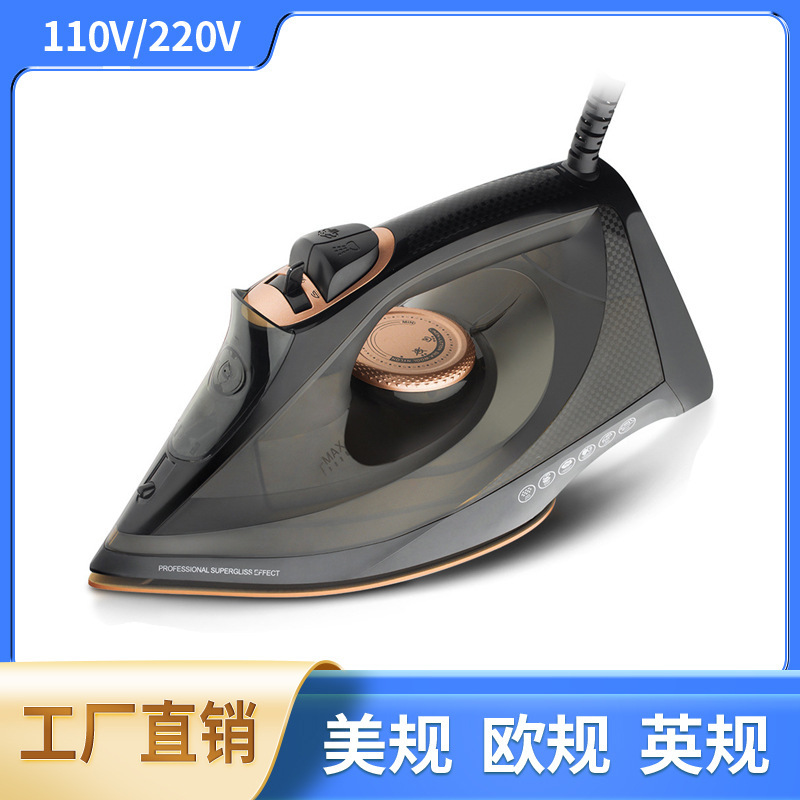 クロスボーダー美規110V欧規220V家庭用蒸気アイロンハイパワー携帯型アイロン機2200W|undefined