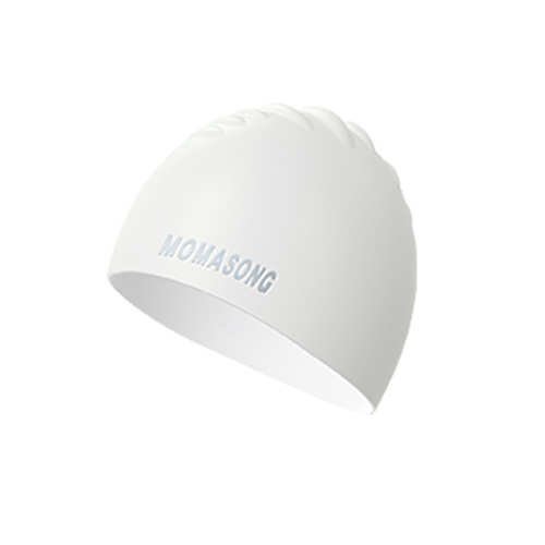 Momasong Stretch Silicone Swim Cap Adult Unisex Professional Waterproof Swim Cap Ear Protection Does Not Cover Head