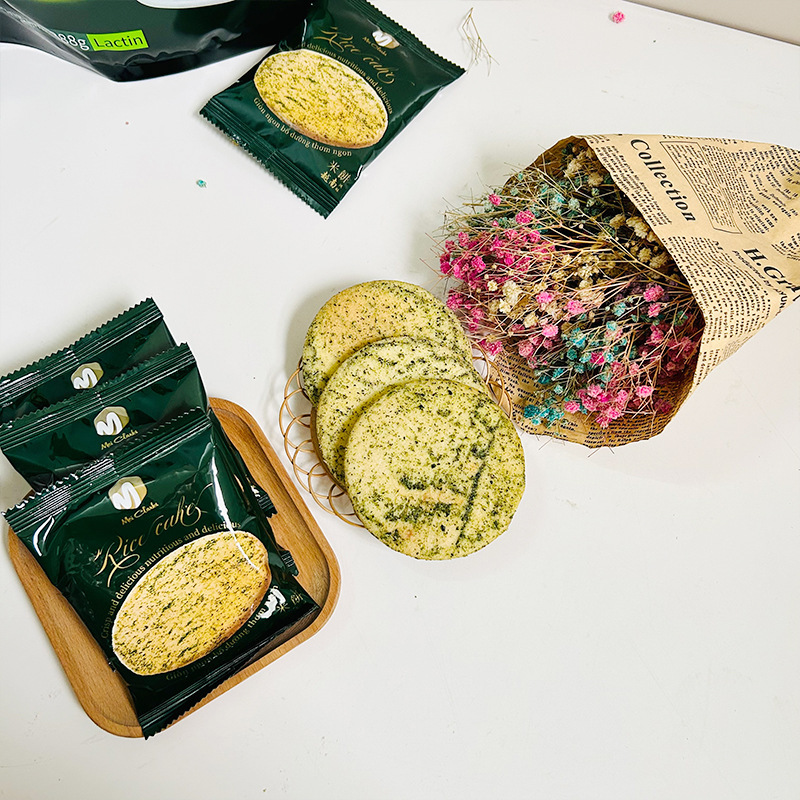 越南特色风味海苔米饼香脆休闲零食批发年货婚礼饼干20包/箱288克