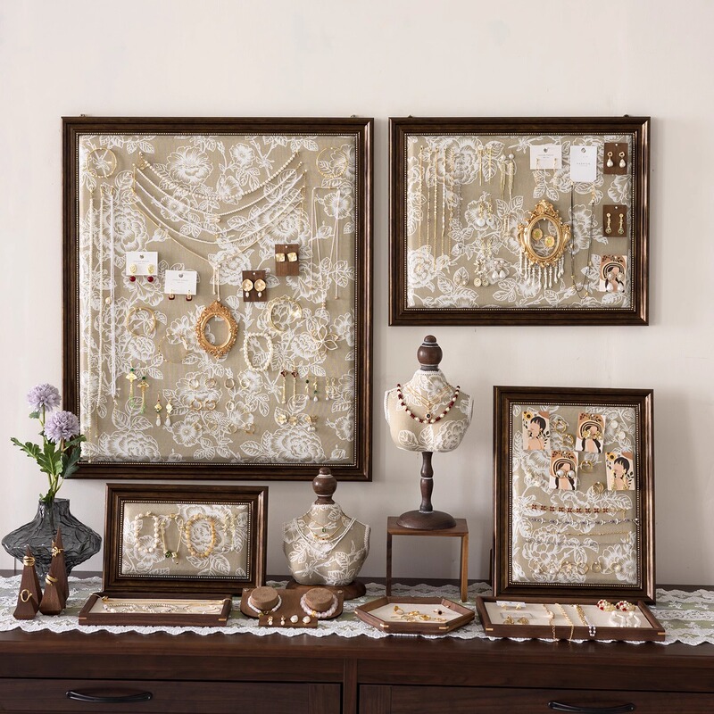 Vintage Pattern Jewelry Photo Frame Wall Display Rack Jewelry Storage Earrings Necklace Rings Counter Stall Display Rack Vintage Pattern Jewelry Photo Frame Wall Display Rack Jewelry Storage Earrings Necklace Rings Counter Stall Display Rack