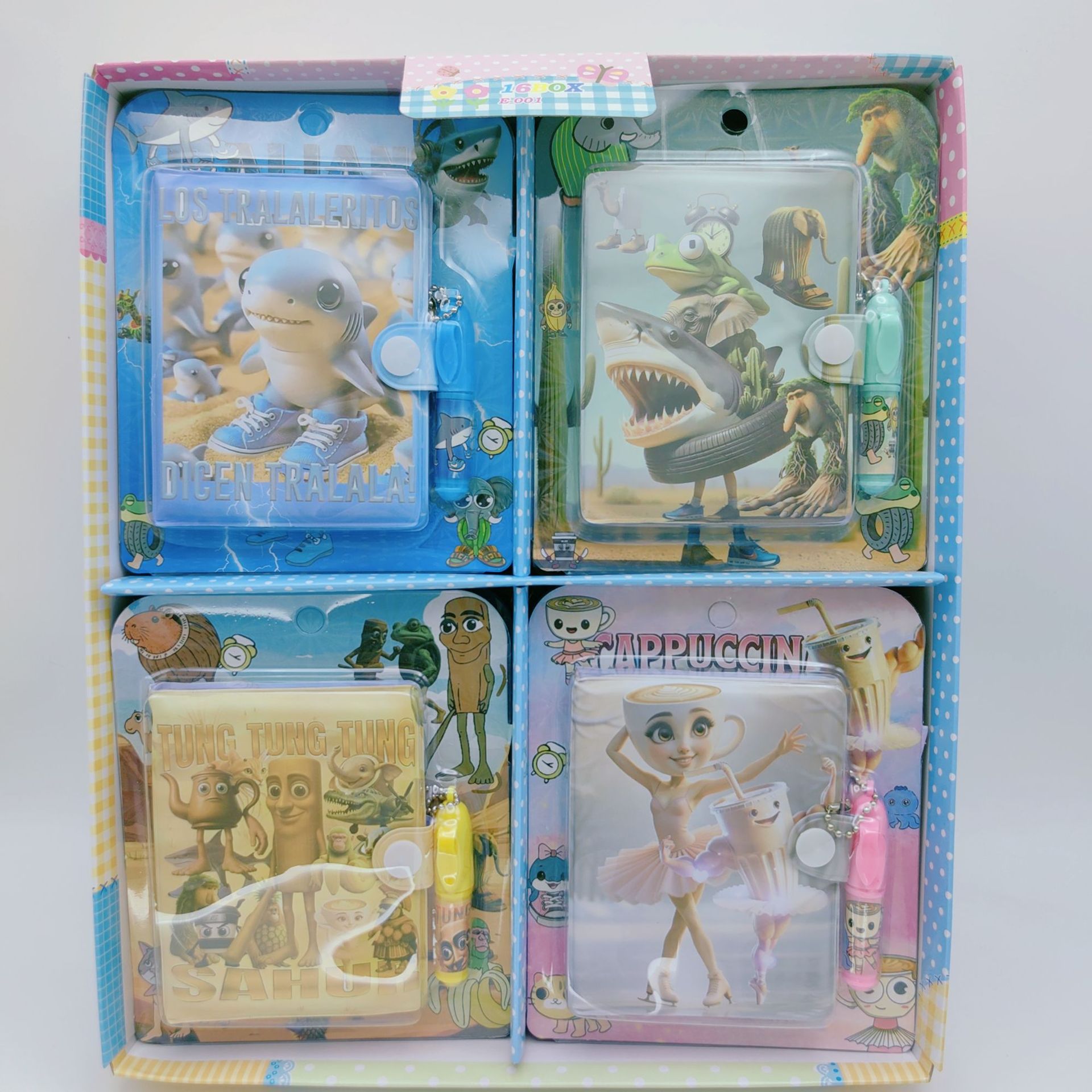 Cuaderno de dibujos animados para estudiantes, cuaderno lindo para niños, premio de papelería infantil, cuaderno para tomar notas con juego de bolígrafos.