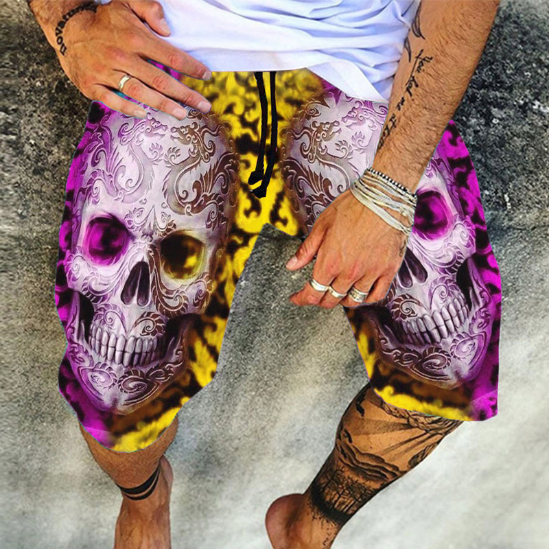 Men's Skull Shorts Detail 1