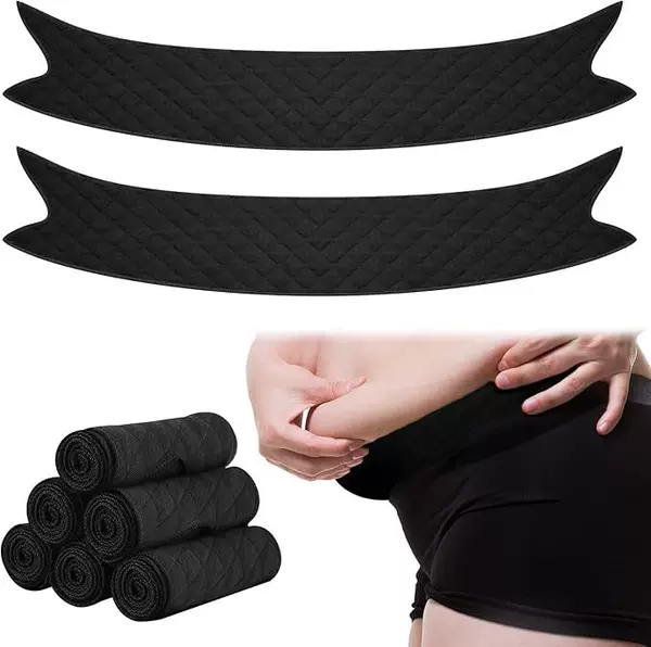 Amazon Khaki Curved Sweat-Absorbing Pads for Underwear, Sweat-Absorbing Sports Pads, Anti-Wet Cotton Pads, Washable
