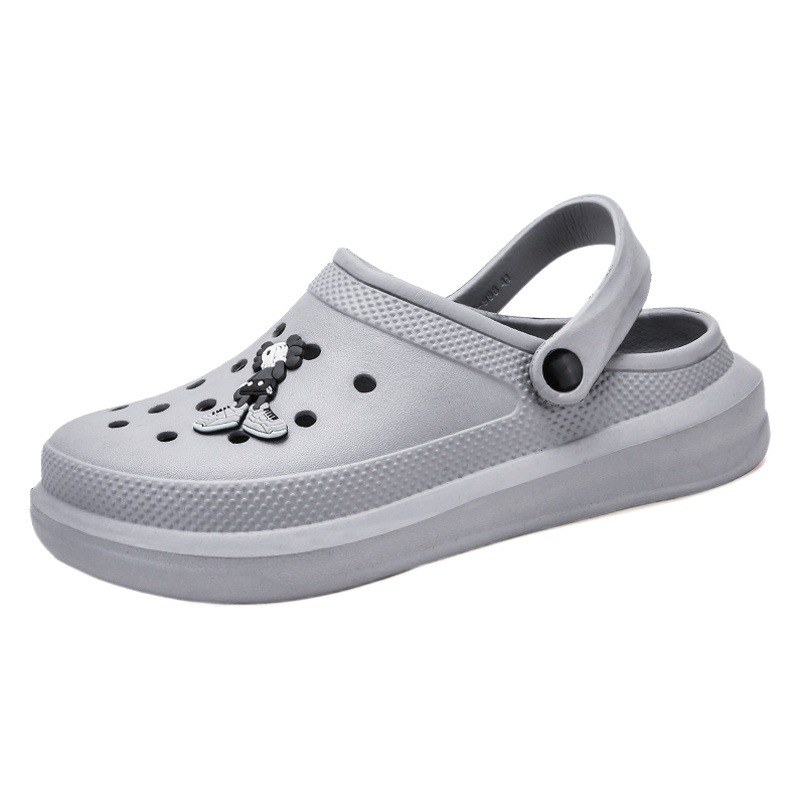 Dongdong zapatos para hombres de verano nuevos zapatos de playa casuales transpirables sandalias de hombre con cabeza de media zapatilla sandalias