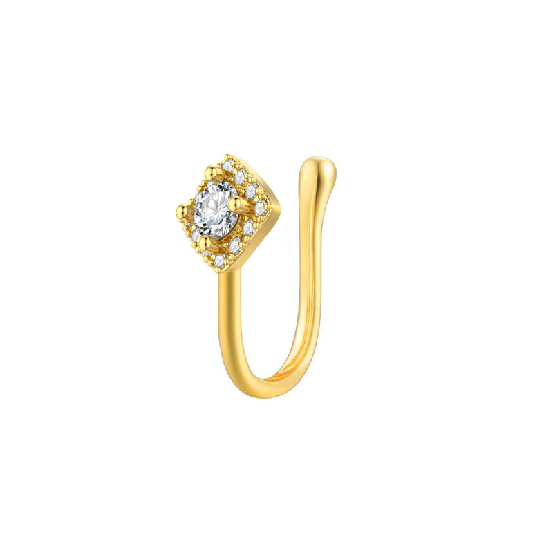 Anello naso farfalla in rame con zircone senza foratura_voghion.com