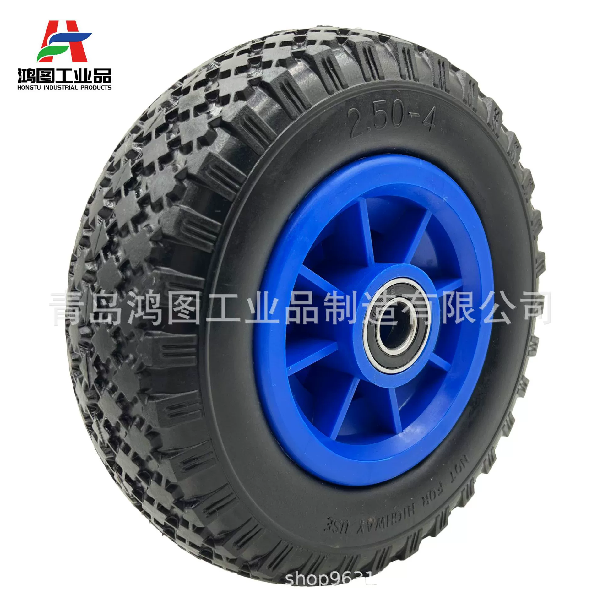 Заводские 8-дюймовые цельнолитые полиуретановые колеса 2.50-4 с пенополиуретановой шиной для складских тележек и инструментов