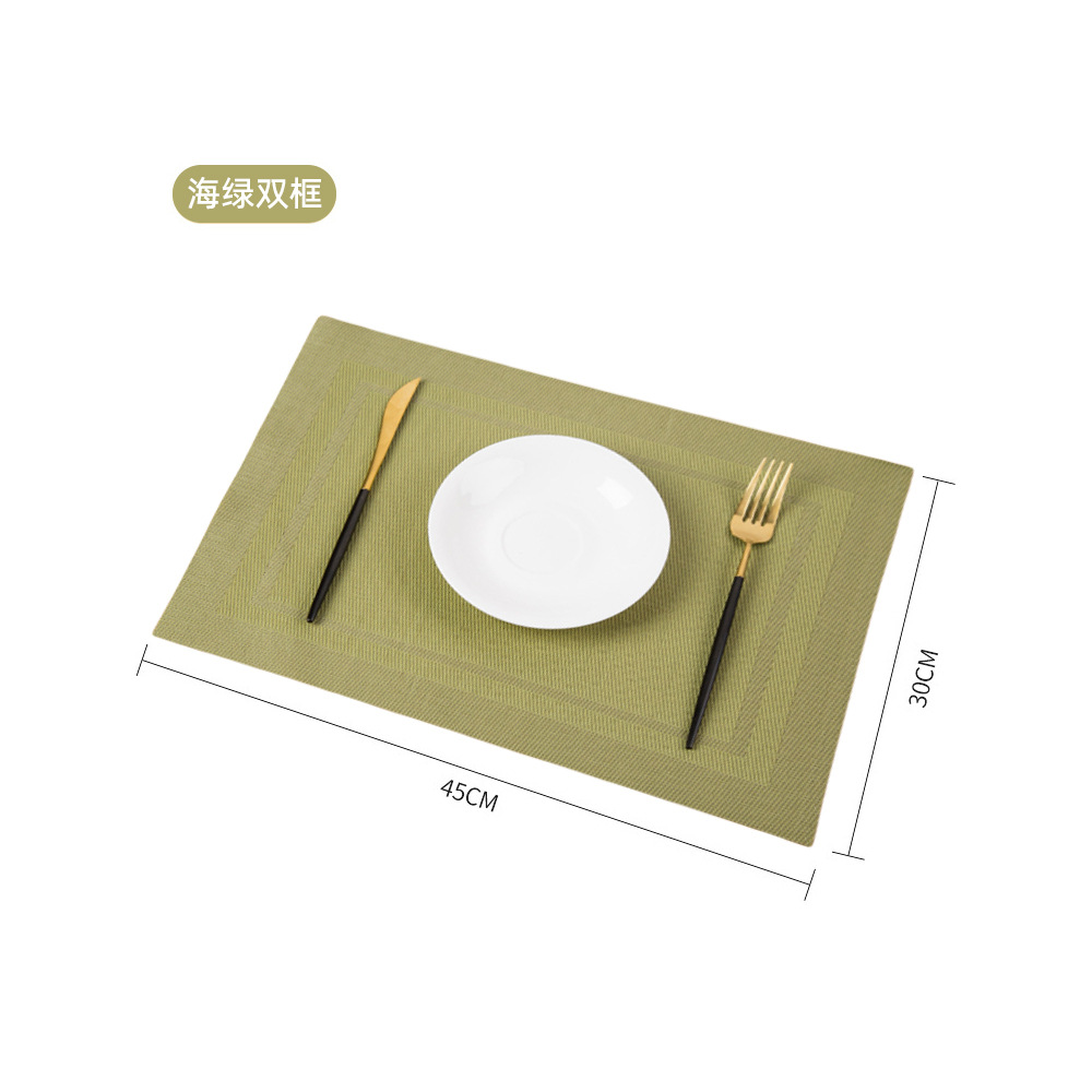Ningxin transfronterizo Teslin protección del medio ambiente mantel de PVC 30*45 aislamiento térmico antideslizante estera de mesa de montaña corredor de mesa Western placemat
