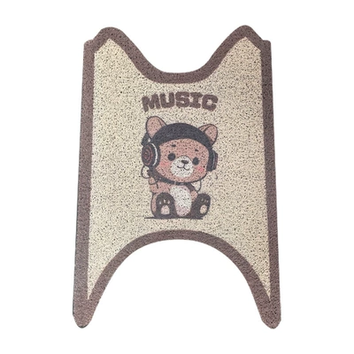 electric car cartoon mat, Electric vehicle foot mat - music-bear-new-continent-extended-little-turtle-king