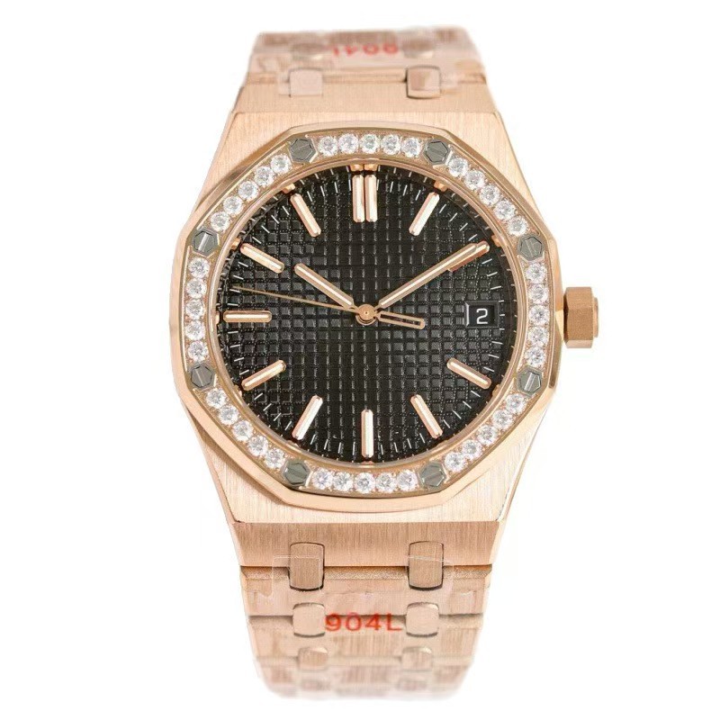 Ap15400 Frost Gold Royal Oak Series Watch Octagonal Dial Fully Automatic Mechanical 316L Dropshipping