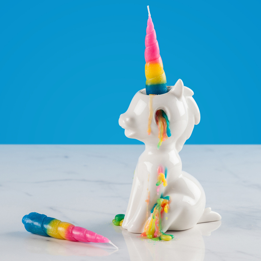 Unicorn Mini Candle Lighting Toy Creative Cross-border Candle Bedroom Atmosphere Night Light Bedside