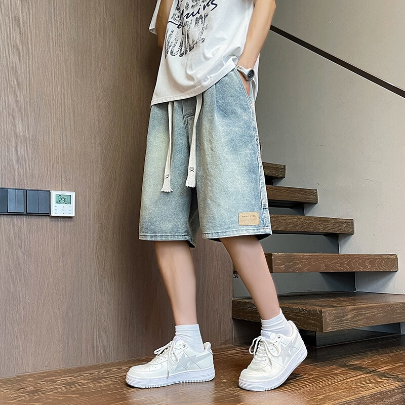 2026 Men's Denim Shorts Summer Loose Straight-Leg Shorts Youth Trendy Retro Workwear Five 2026 Men's Denim Shorts Summer Loose Straight-Leg Shorts Youth Trendy Retro Workwear Five