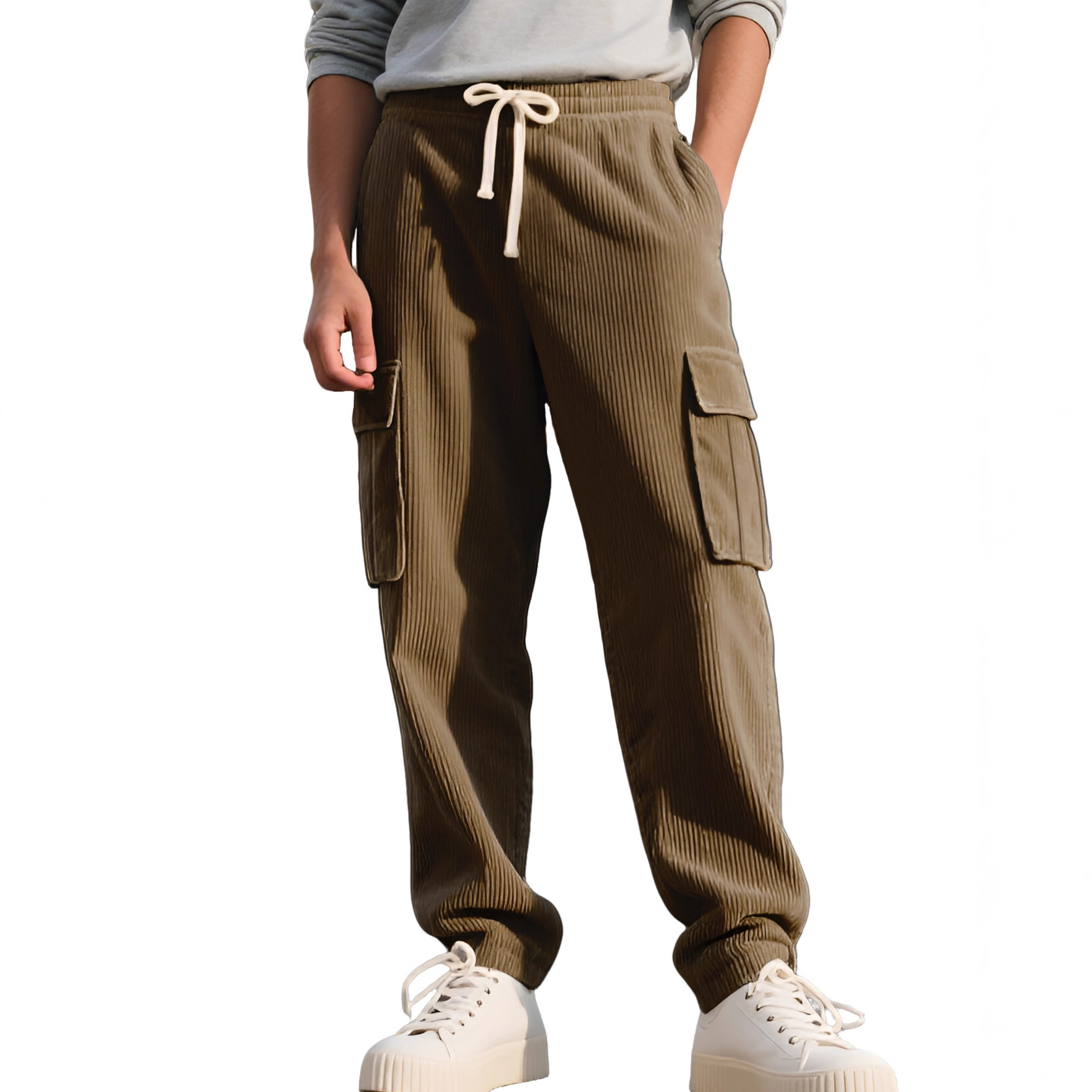 Nuevos pantalones de trote de bolsas transfronterizas de Europa y América, comercio exterior Amazon TK de otoño, pantalones casuales para hombres.
