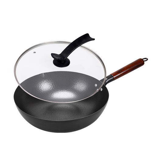 Pot lid household cap transparent tempered glass soup pot steamer stir-fry pot lid 32cm stainless steel round soup pot lid