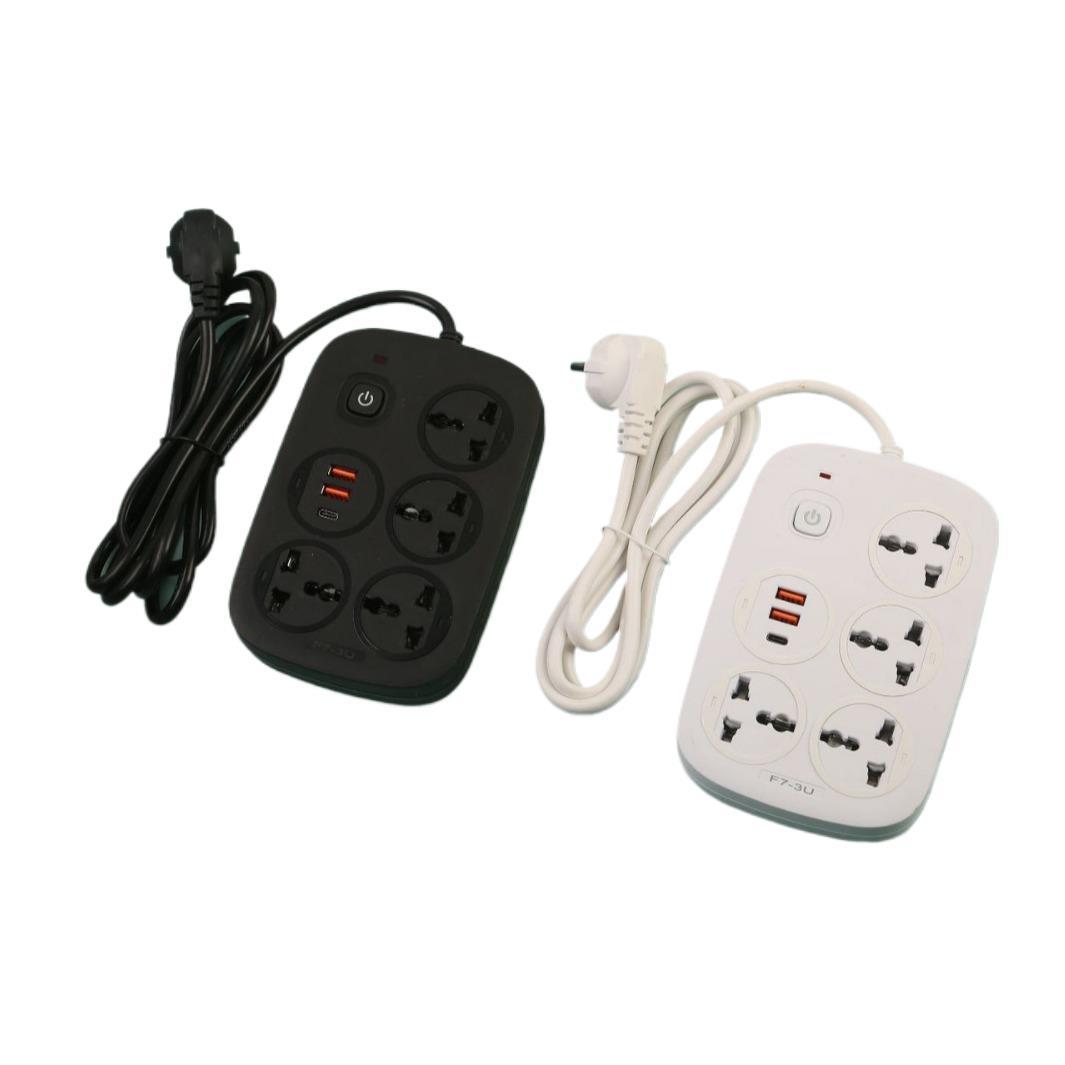 F7-3U#智能多功能跨境充电插黑白混色欧美英 乌兹别克斯坦 新加坡