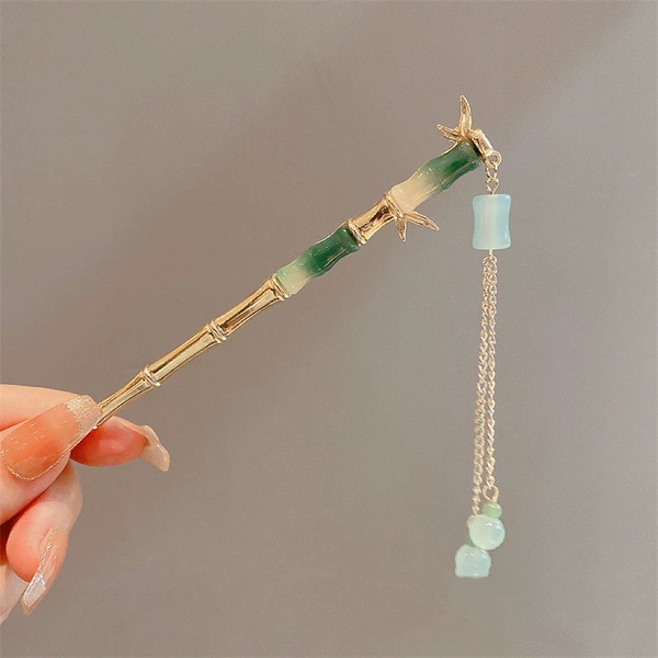 33# Hairpin-Silver Jade Bamboo Festival