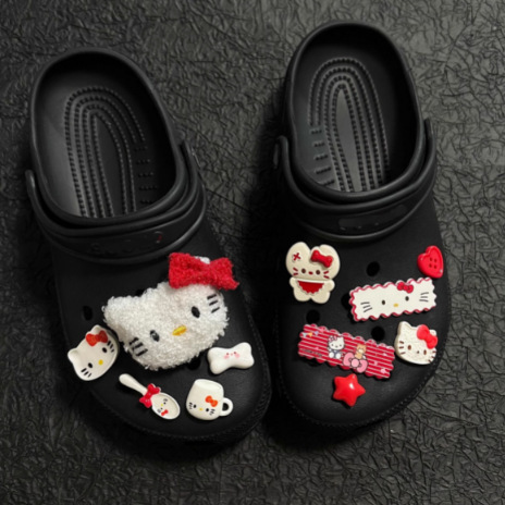 Same model KT cat shoe pattern accessories diy detachable matching hole shoes cat shoe pattern shoe buckle shoe accessories