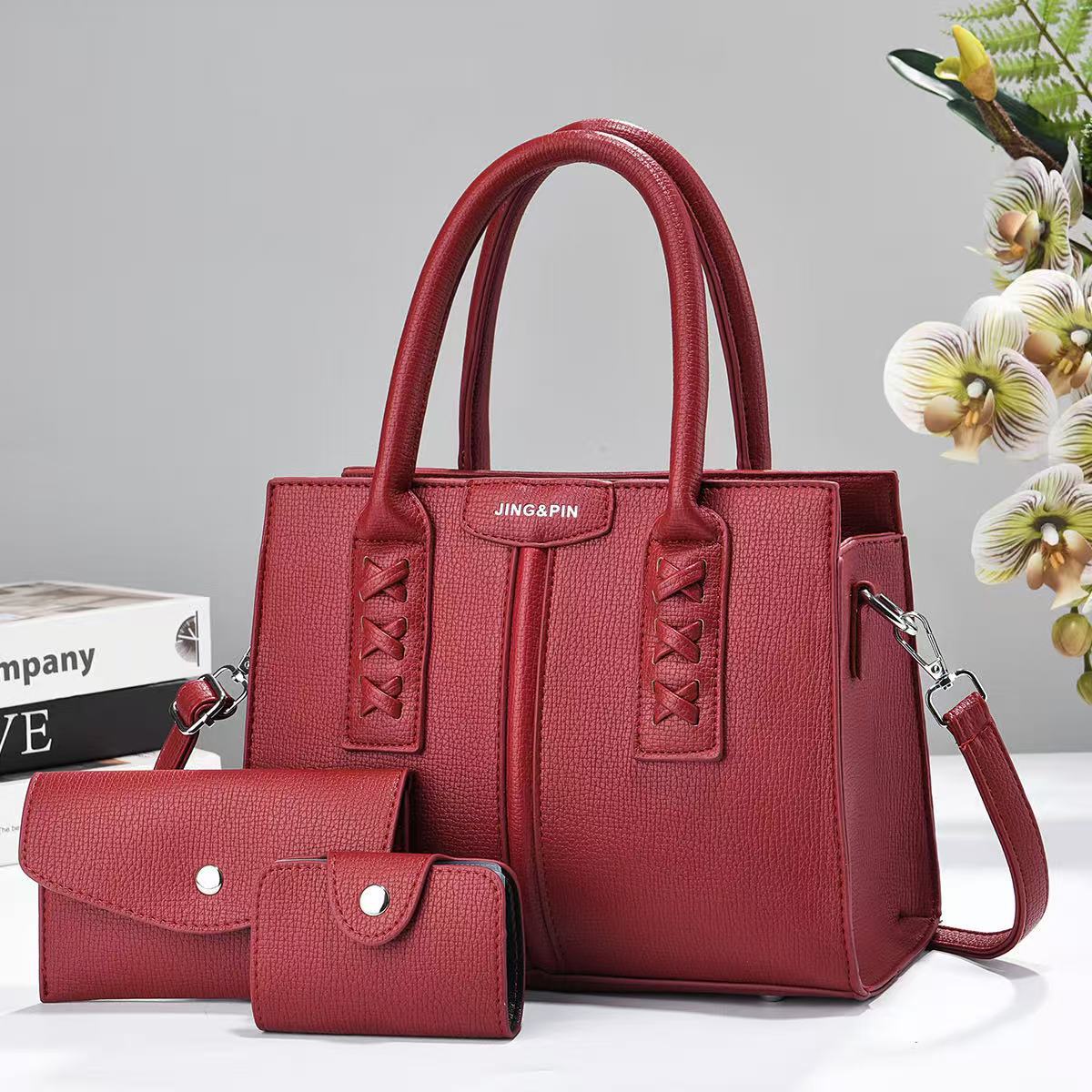 Bolso de tres piezas, bolso de moda de atmósfera, bolso de hombro casual simple, bolso de hombro universal transfronterizo bqgs