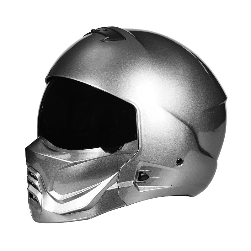Certificación 3C casco de motocicleta retro casco completo locomotora eléctrica hombre y mujer invierno cuatro estaciones casco escorpión combinación de medio casco