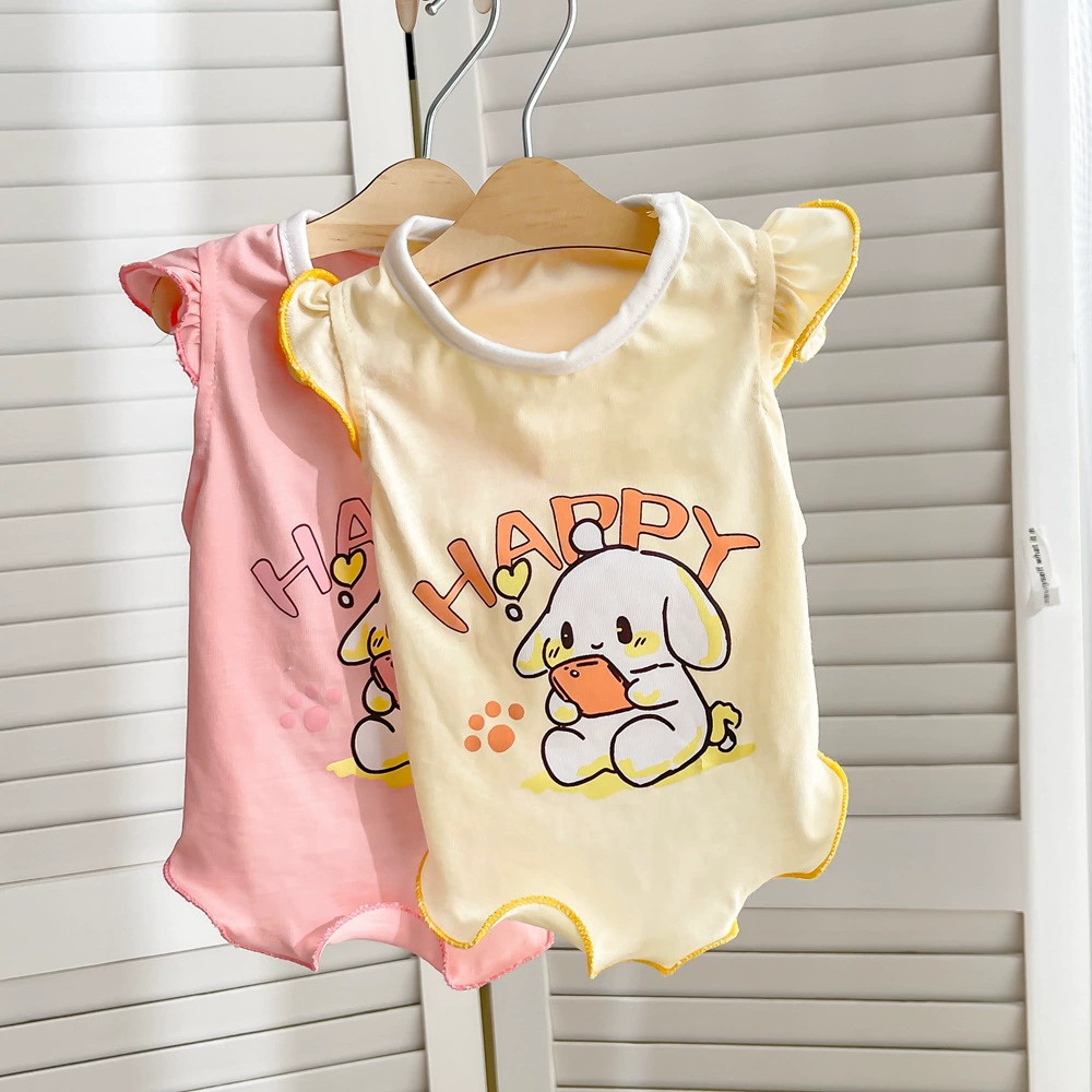 Собачья одежда Весна и Летающие рукава Футболка для домашних животных Футболка Тонкая маленькая и маленькая собачья одежда Koji