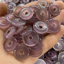 万玉批发 2厘米紫玉髓平安扣 帝王紫玛瑙小号平安扣挂件 玉坠