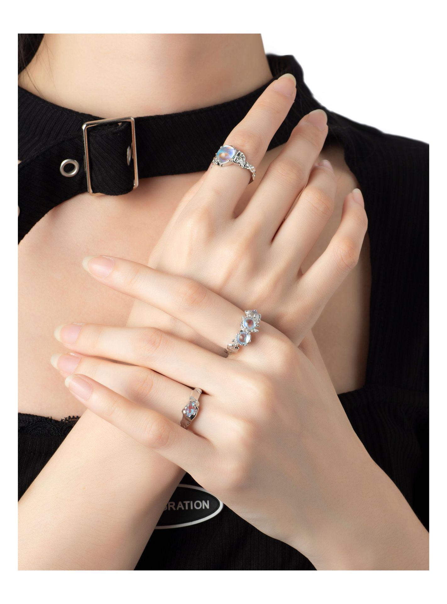 Fashion Geometric Copper Plating Artificial Gemstones Rings 1 Piece