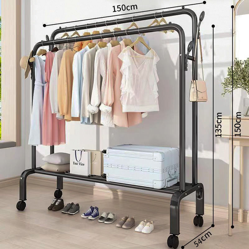 percha de ropa de piso vertical grosor grosor percha de ropa de casa dormitorio balcón barra de secado percha de ropa de secado percha