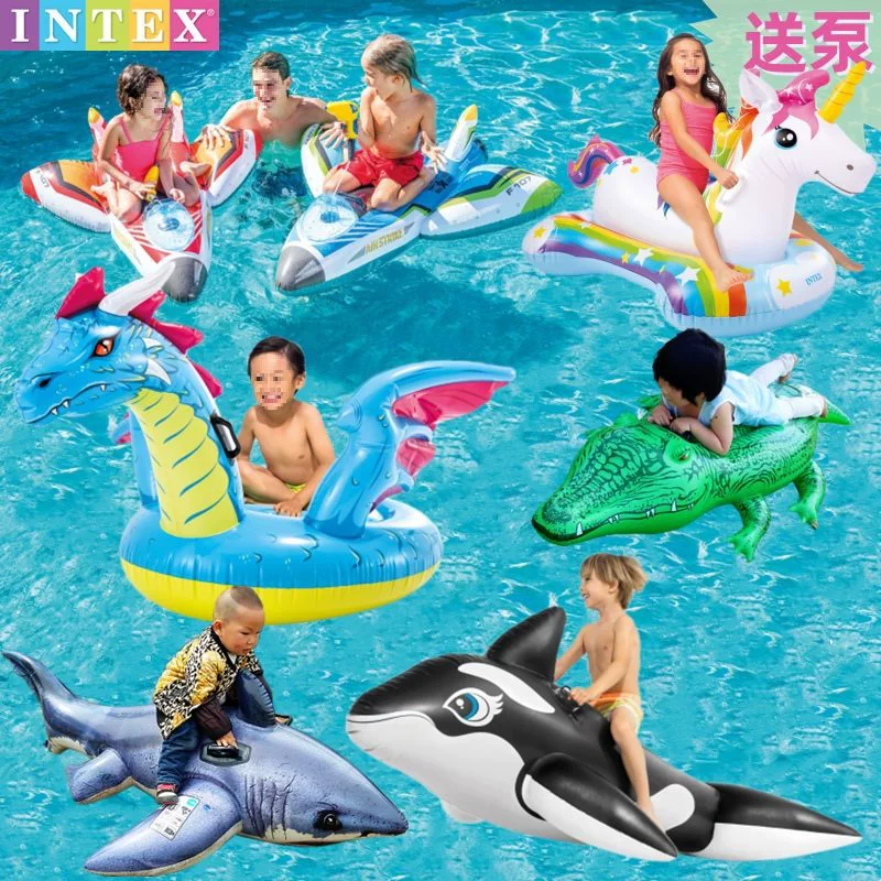 Надувная водяная игрушка, плавательный круг, жёлтая утка для воды, акула для детей и взрослых