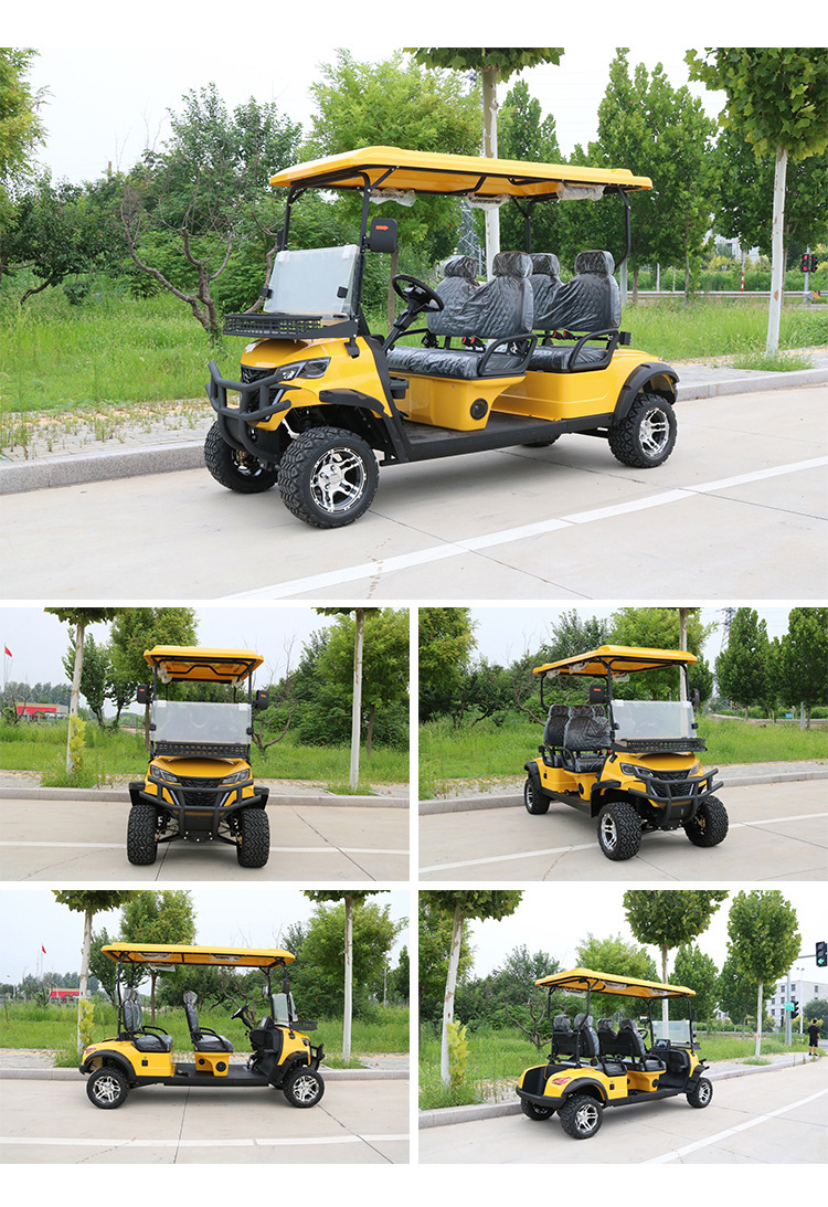 Golf Cart for Tourist Attractions, 6-Seater Hotel and Guesthouse Shuttle Bus, Off-Road 4-Seater Electric Golf Cart