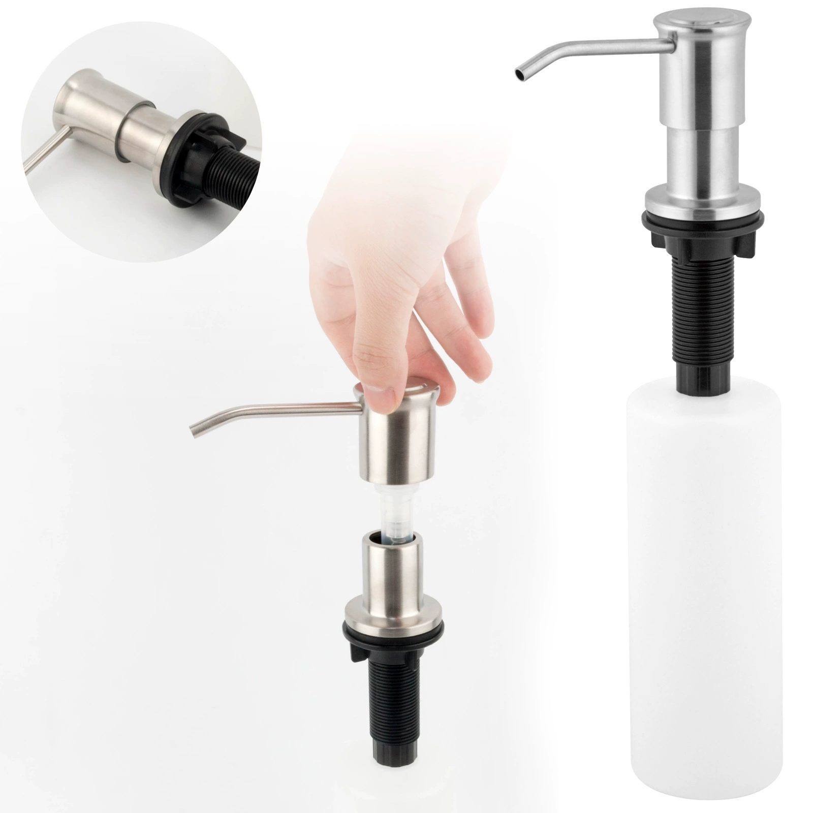 龙安 F52 Sinking Sinks with stainless steel soaprifier Simple with kitchen dishwasher pressurizer bottle