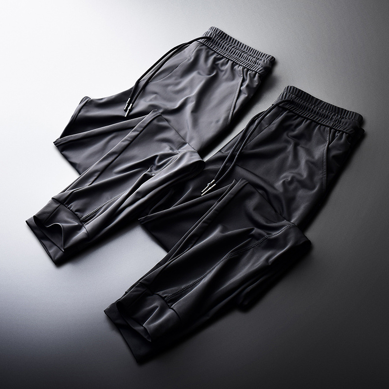 Men's silk summer thin quick dry trousers