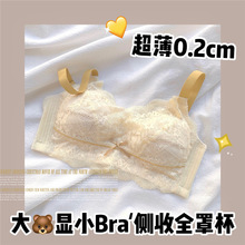 跨境eBay外贸新款热卖超薄无钢圈内衣大胸显小文胸罩bra一件代发