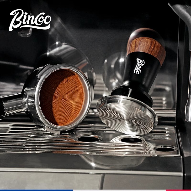 Bincoo Thread Powder Press Wooden Handle Italian Elastic Powder Hammer 51/58mm suit Powder Storage Base Bincoo Thread Powder Press Wooden Handle Italian Elastic Powder Hammer 51/58mm suit Powder Storage Base
