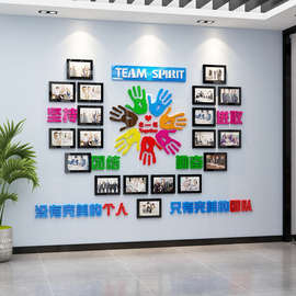 4N企业文化团队员工风采天地荣誉展示照片墙办公室装饰公司背景
